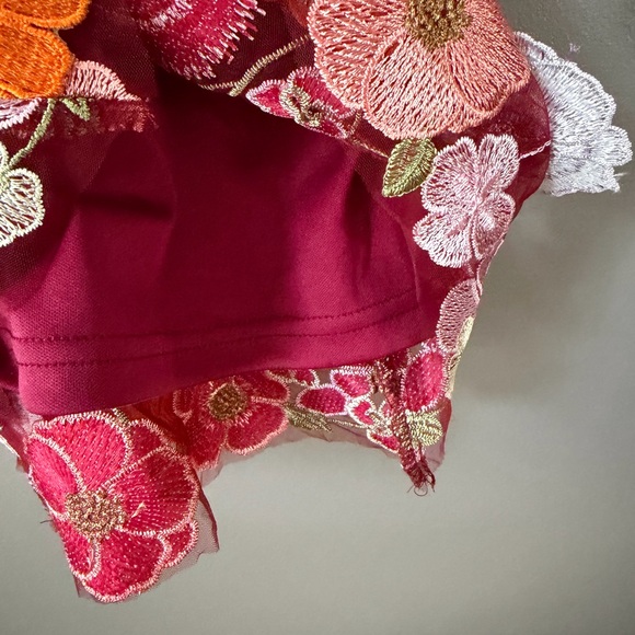 Vici Vibrant Floral Long Mesh Sleeve mini Dress size S new with tags - Picture 7 of 10